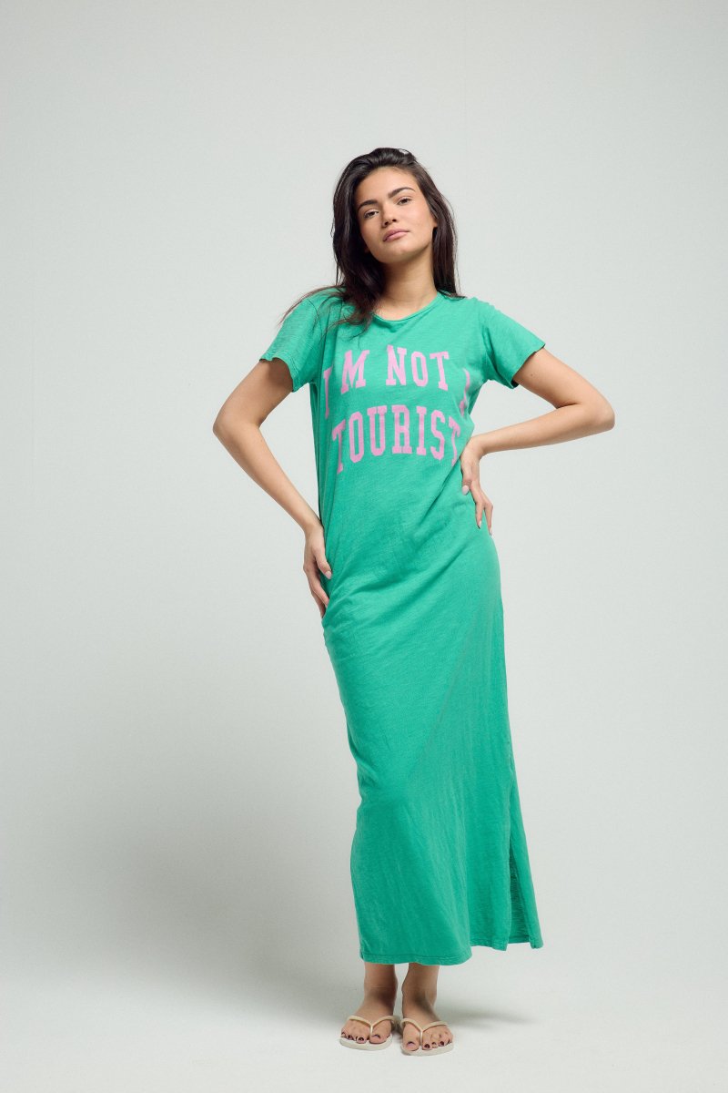 ROBE MARGARETH GREEN XS - ONE TEE