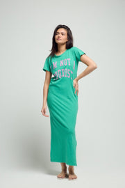 ROBE MARGARETH GREEN XS - ONE TEE