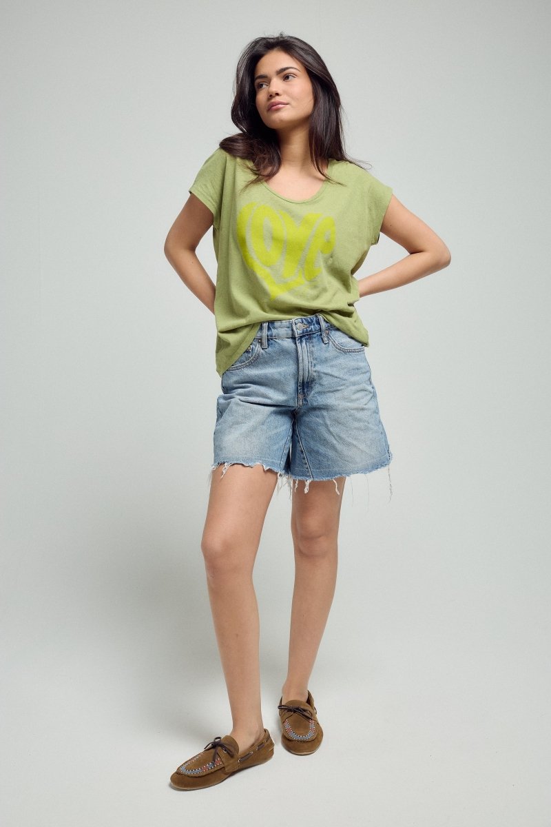T - SHIRT ANNA LIN KAKI XS - ONE TEE