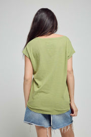 T - SHIRT ANNA LIN KAKI XS - ONE TEE