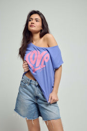 T - SHIRT ANNA LIN PURPLE XS - ONE TEE