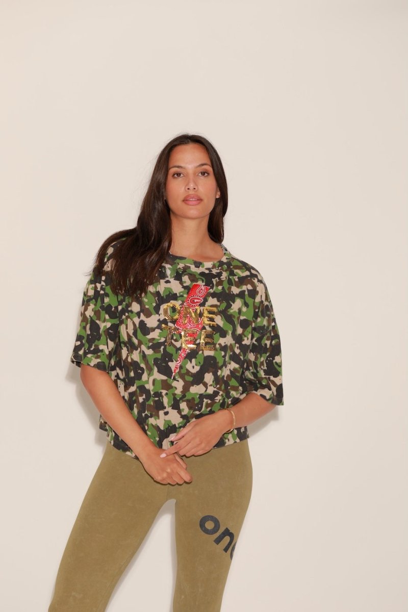 T - SHIRT AVA CAMOUFLAGE CAMOUFLAGE XS - ONE TEE