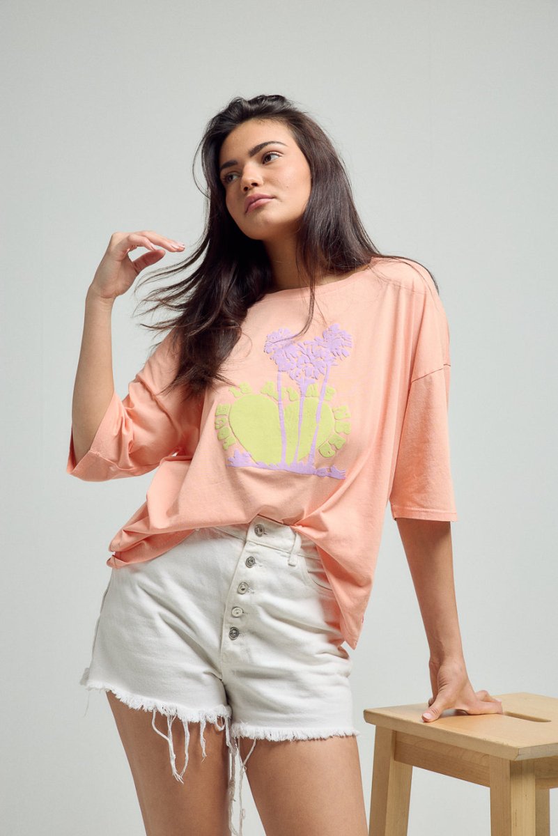 T - SHIRT EITAN CORAIL XS - ONE TEE
