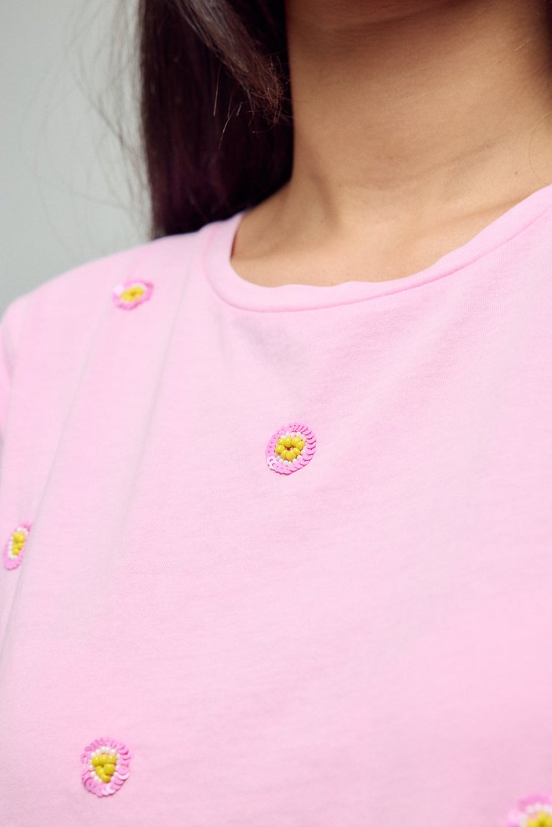 T - SHIRT JO PINK XS - ONE TEE