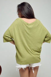 T - SHIRT JUDITH KAKI XS - ONE TEE