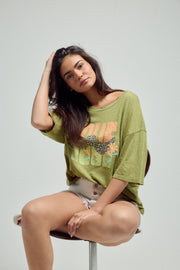 T - SHIRT JUDITH KAKI XS - ONE TEE