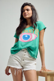 T - SHIRT MAZAL GREEN XS - ONE TEE