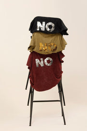 T - SHIRT SIA BURGUNDY / SEQUIN ARGENT XS - ONE TEE