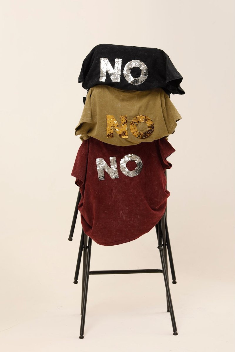 T - SHIRT SIA BURGUNDY / SEQUIN ARGENT XS - ONE TEE