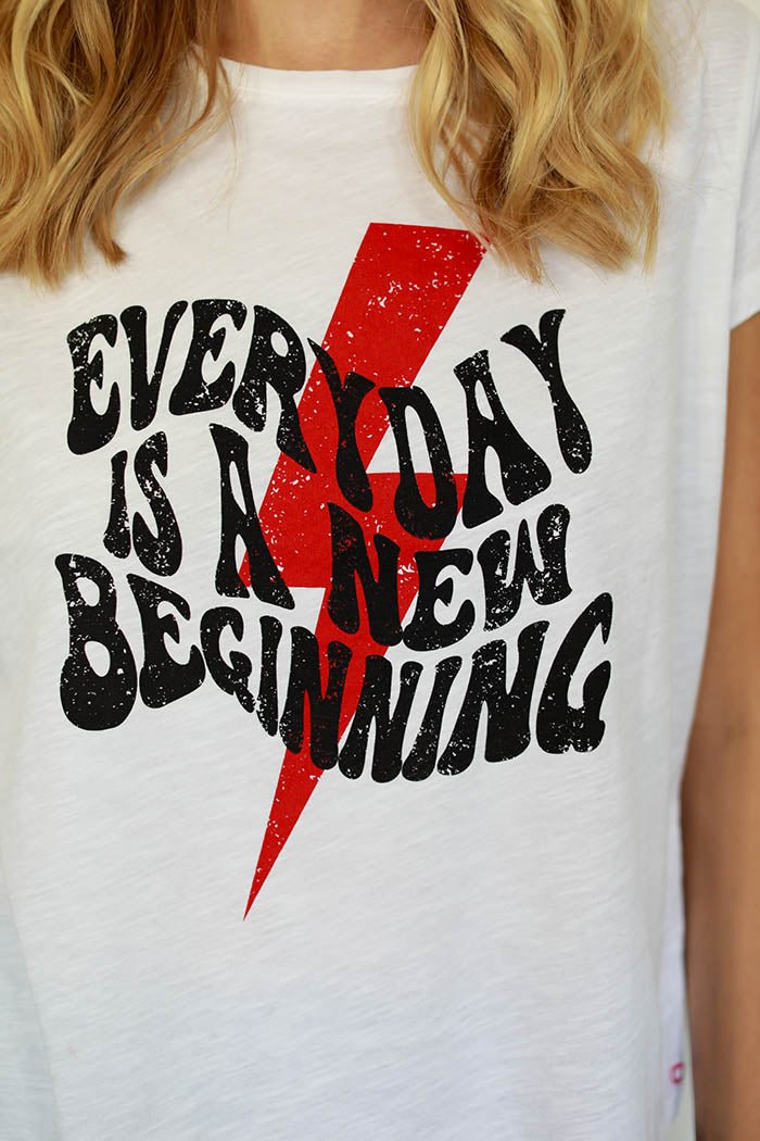 T - SHIRT VANESSA B noir XS BLANC - ONE TEE