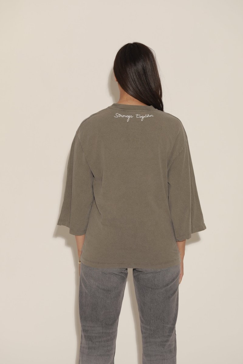 T-shirt Véronika Lou KAKI XS - ONE TEE X VERONIKA LOUBRY