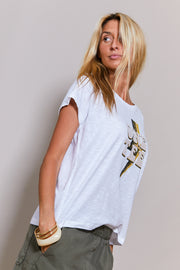 AVA 70'S WHITE T-SHIRT