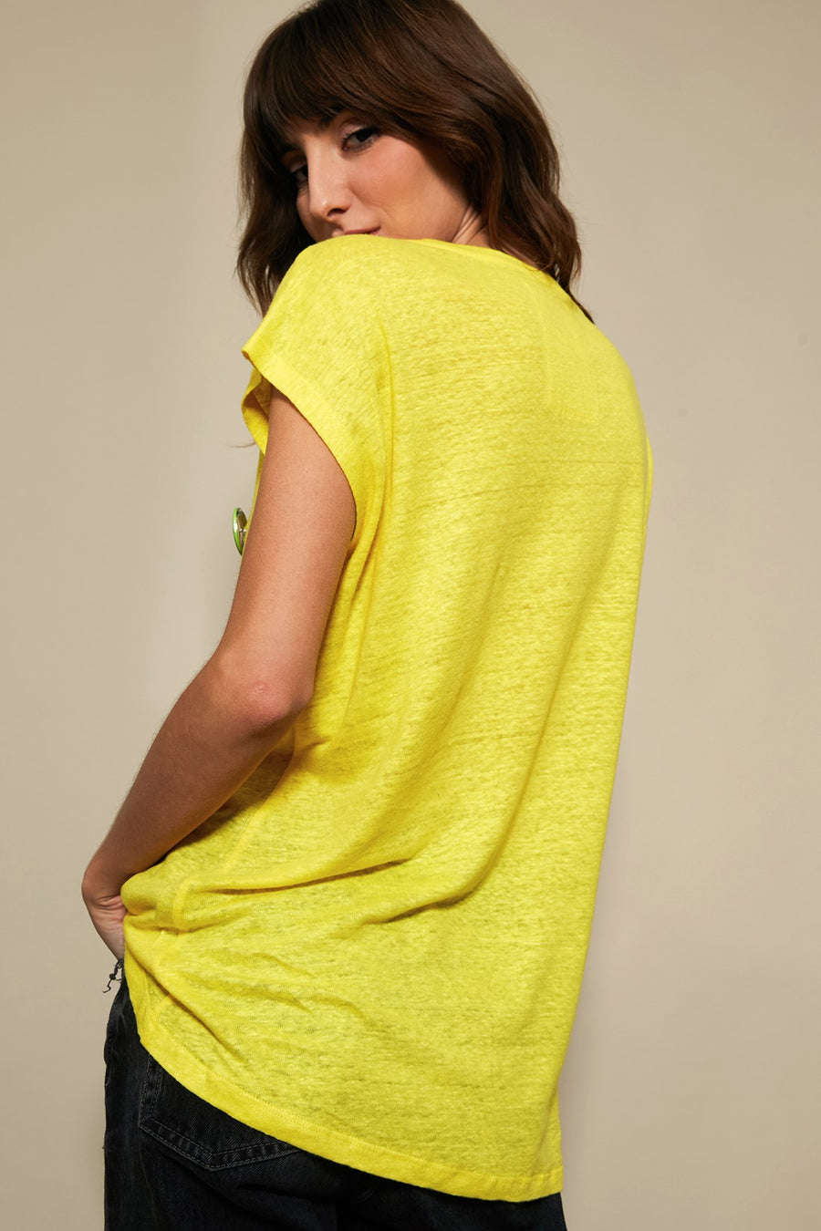 ANNA LIN YELLOW T-SHIRT