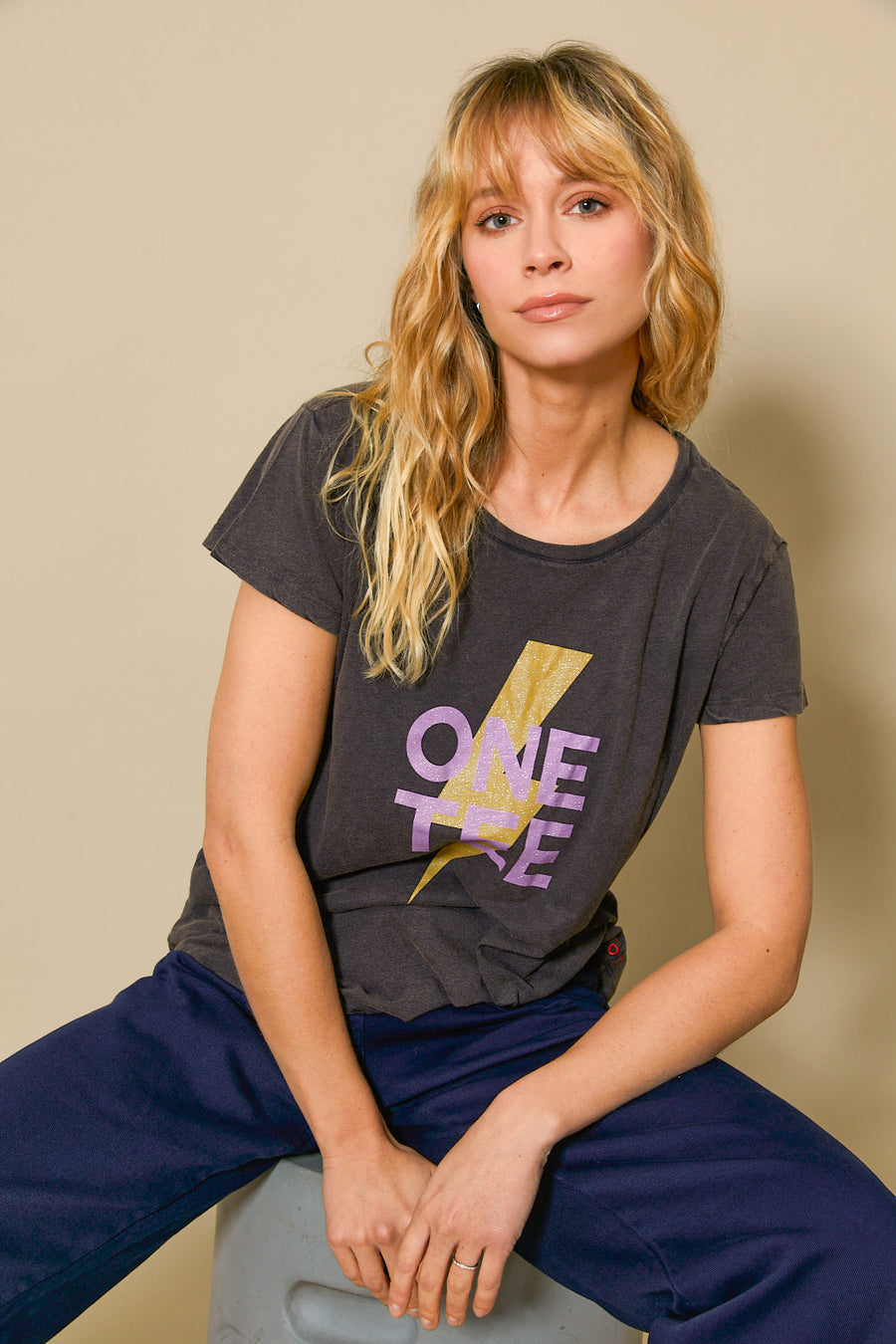 AVA CARBON PARMA GLITTER T-SHIRT