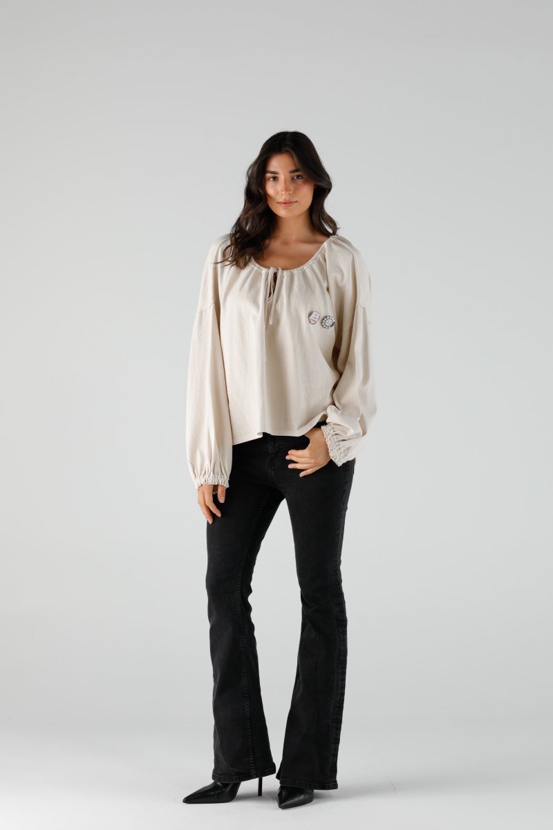 BLOUSE BONNIE IVORY XS/S IVORY - ONE TEE