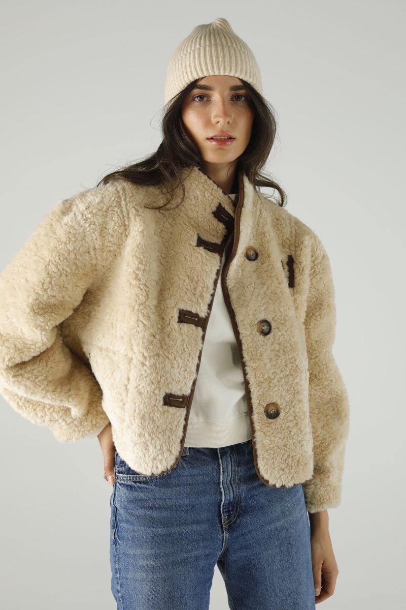 COAT REBECCA IVORY XS/S IVORY - ONE TEE