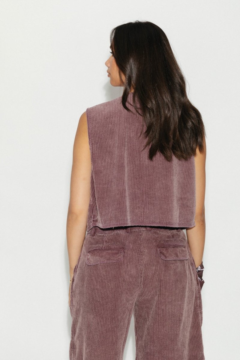 GILET CHARLOTTE BURGUNDY S/M - ONE TEE