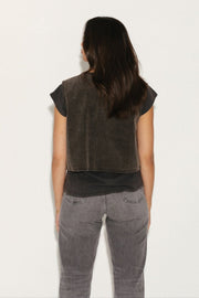 GILET CHARLOTTE CARBONE S/M - ONE TEE