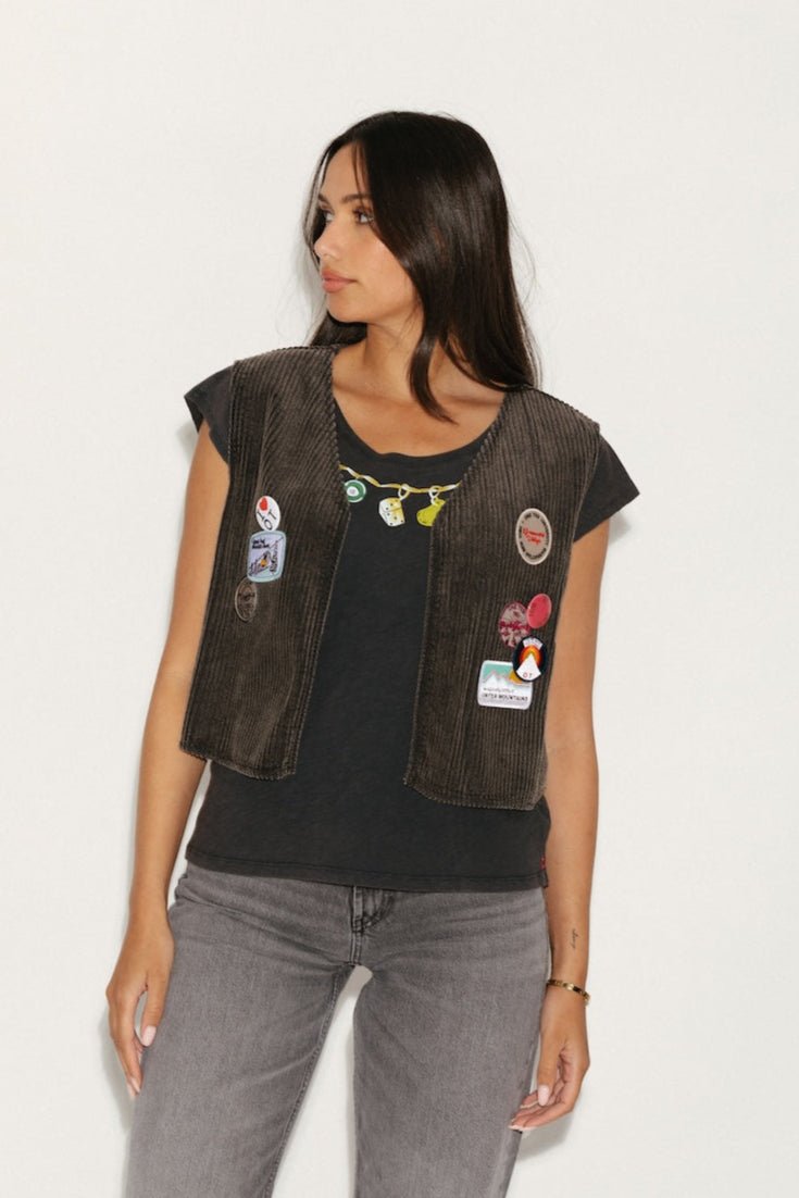 GILET CHARLOTTE CARBONE S/M - ONE TEE