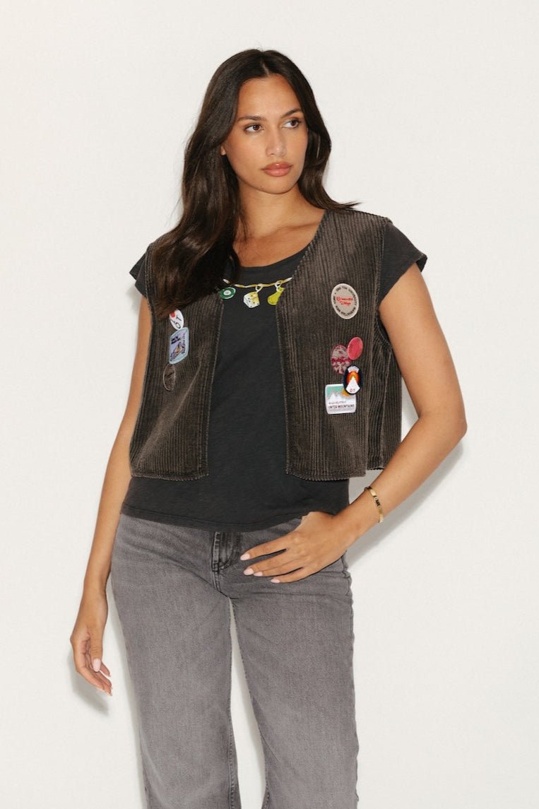GILET CHARLOTTE CARBONE S/M - ONE TEE