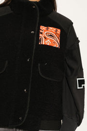 GILET SHERPA ERIKA BLACK S/M - ONE TEE