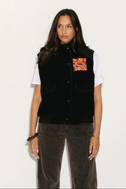GILET SHERPA ERIKA BLACK S/M - ONE TEE