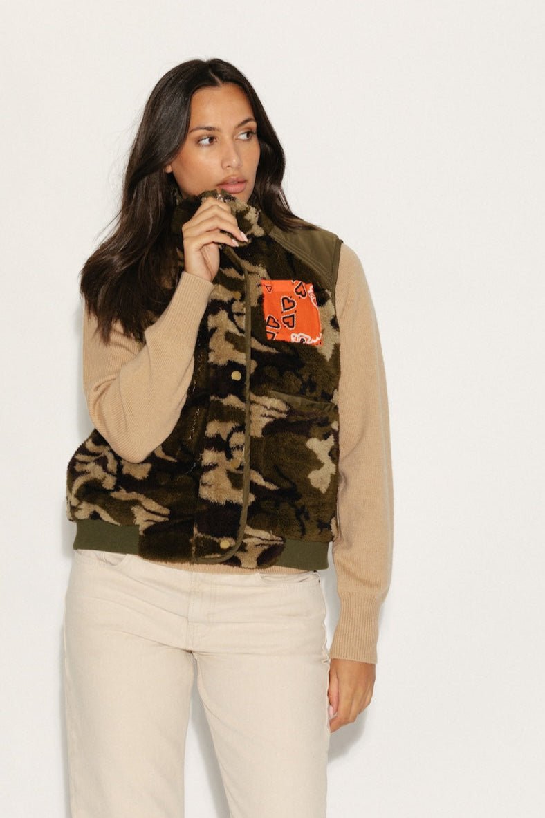GILET SHERPA ERIKA WHITE S/M - ONE TEE