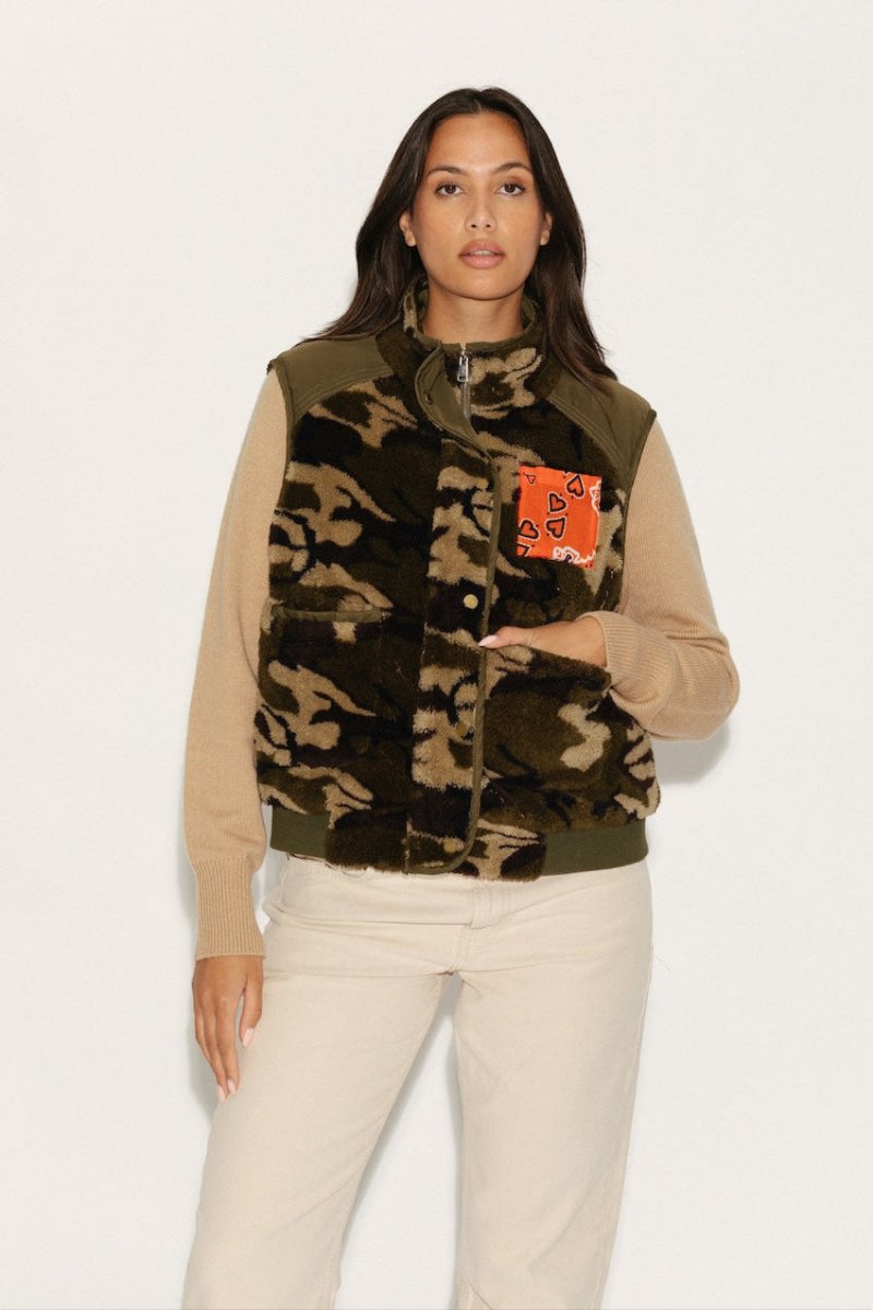 GILET SHERPA ERIKA WHITE S/M - ONE TEE