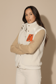 GILET SHERPA ERIKA WHITE S/M - ONE TEE
