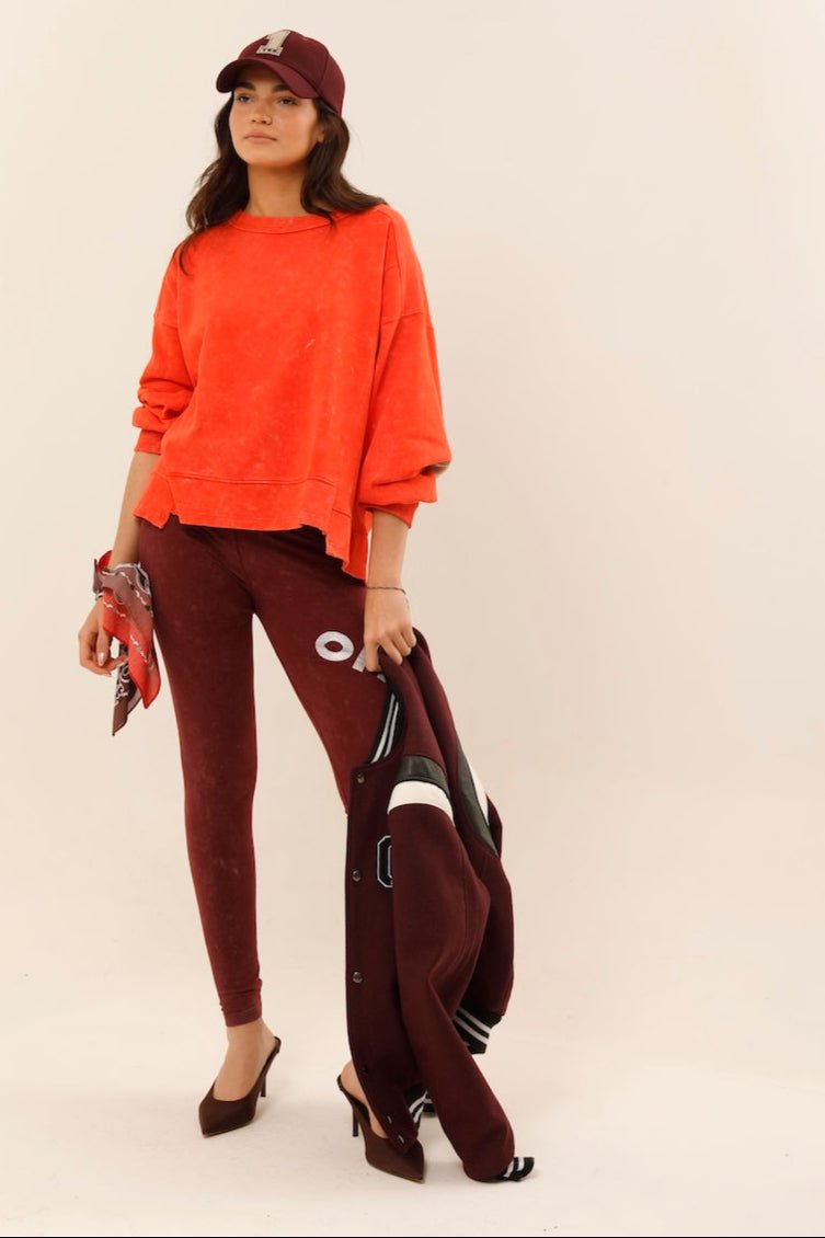 LEGGING LENNY BURGUNDY S/M - ONE TEE