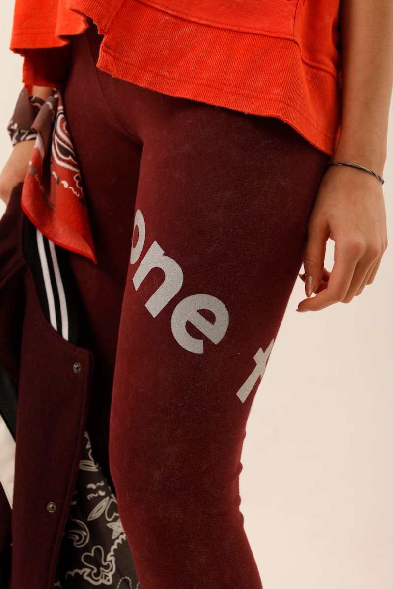 LEGGING LENNY BURGUNDY S/M - ONE TEE