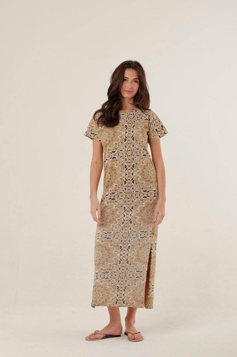 ROBE LONGUE HENRY SAND XS - ONE TEE