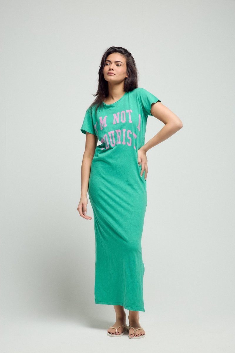 ROBE MARGARETH GREEN XS - ONE TEE