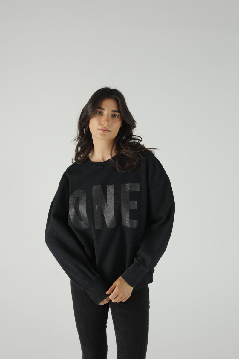 SWEAT ALAN BLACK XS/S BLACK - ONE TEE