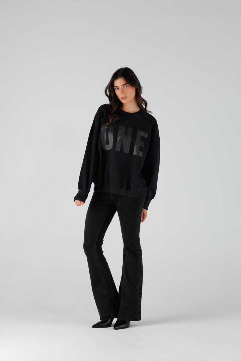 SWEAT ALAN BLACK XS/S BLACK - ONE TEE