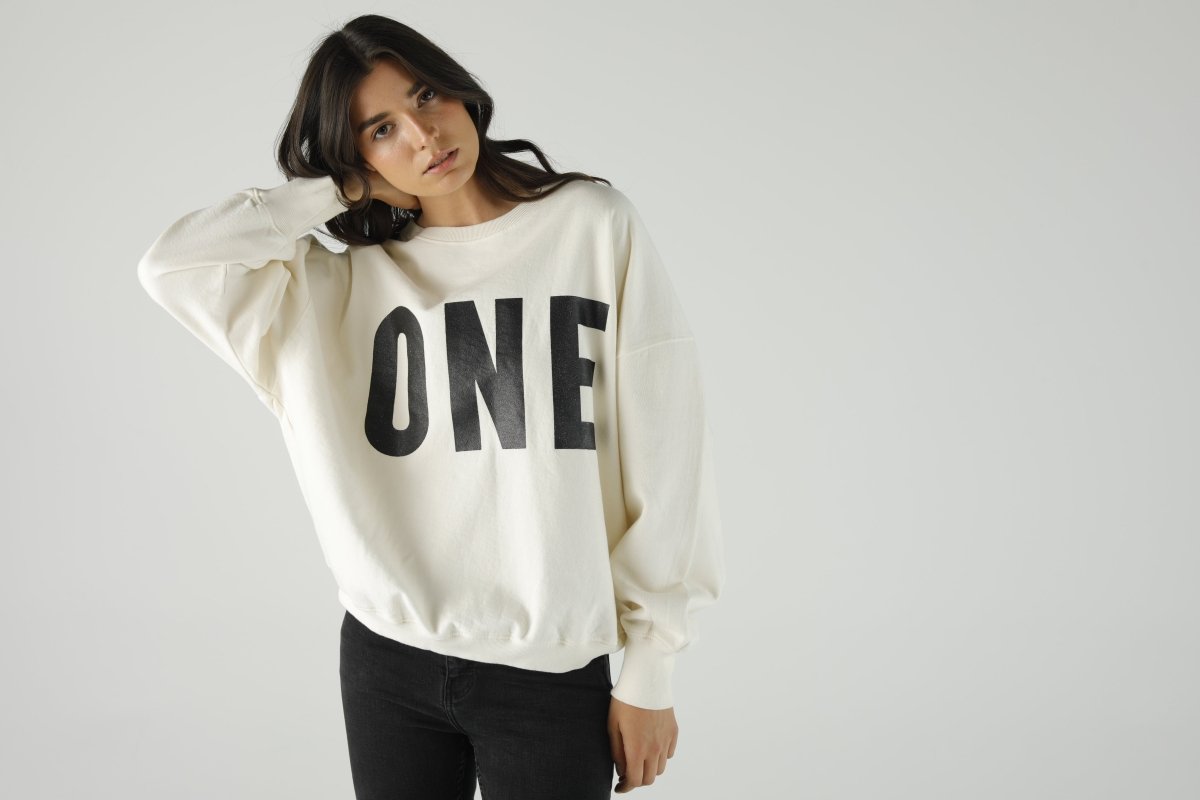 SWEAT ALAN IVORY XS/S IVORY - ONE TEE