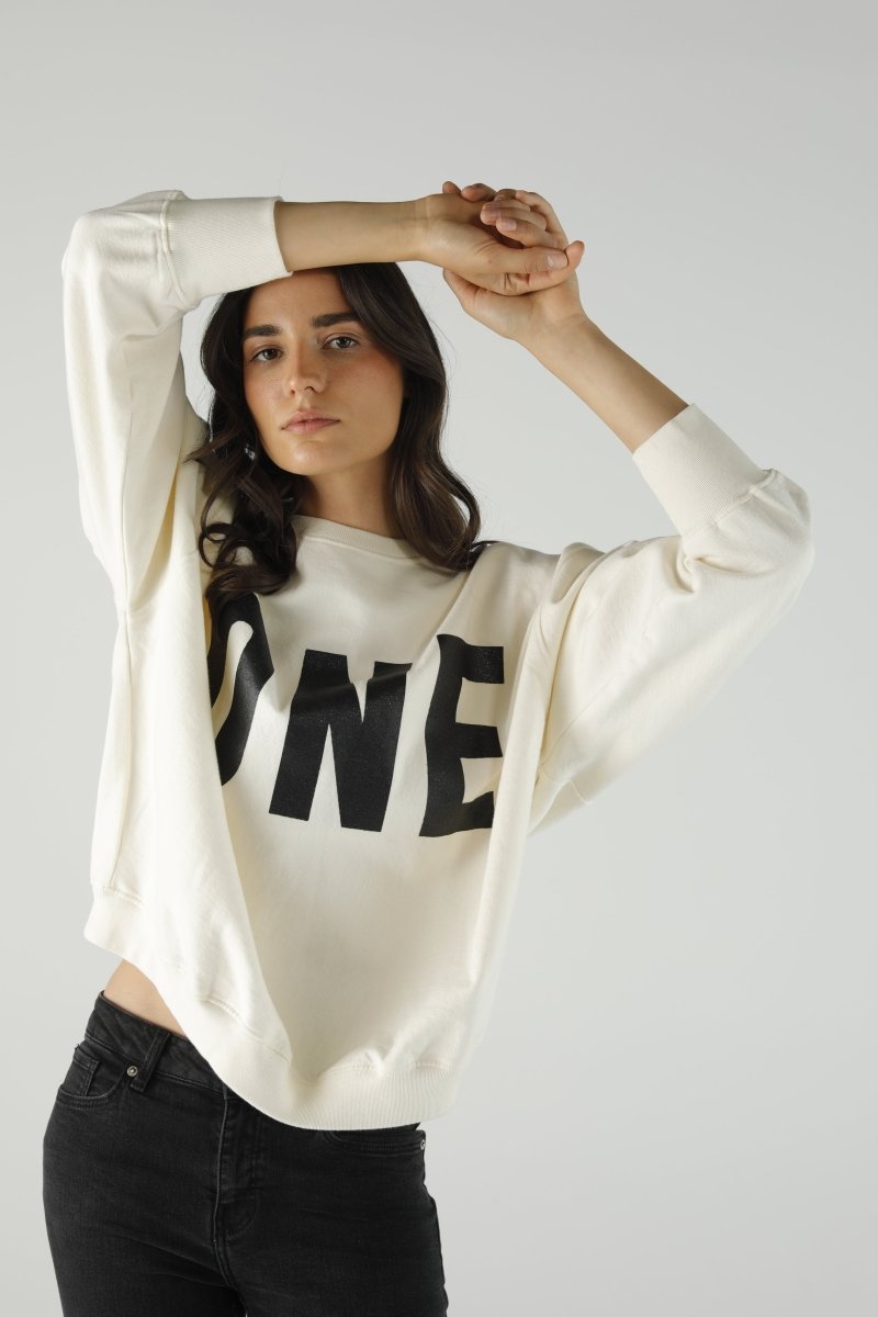 SWEAT ALAN IVORY XS/S IVORY - ONE TEE