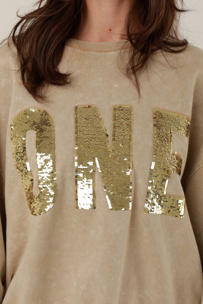 SWEAT ALAN SAND XS/S - ONE TEE