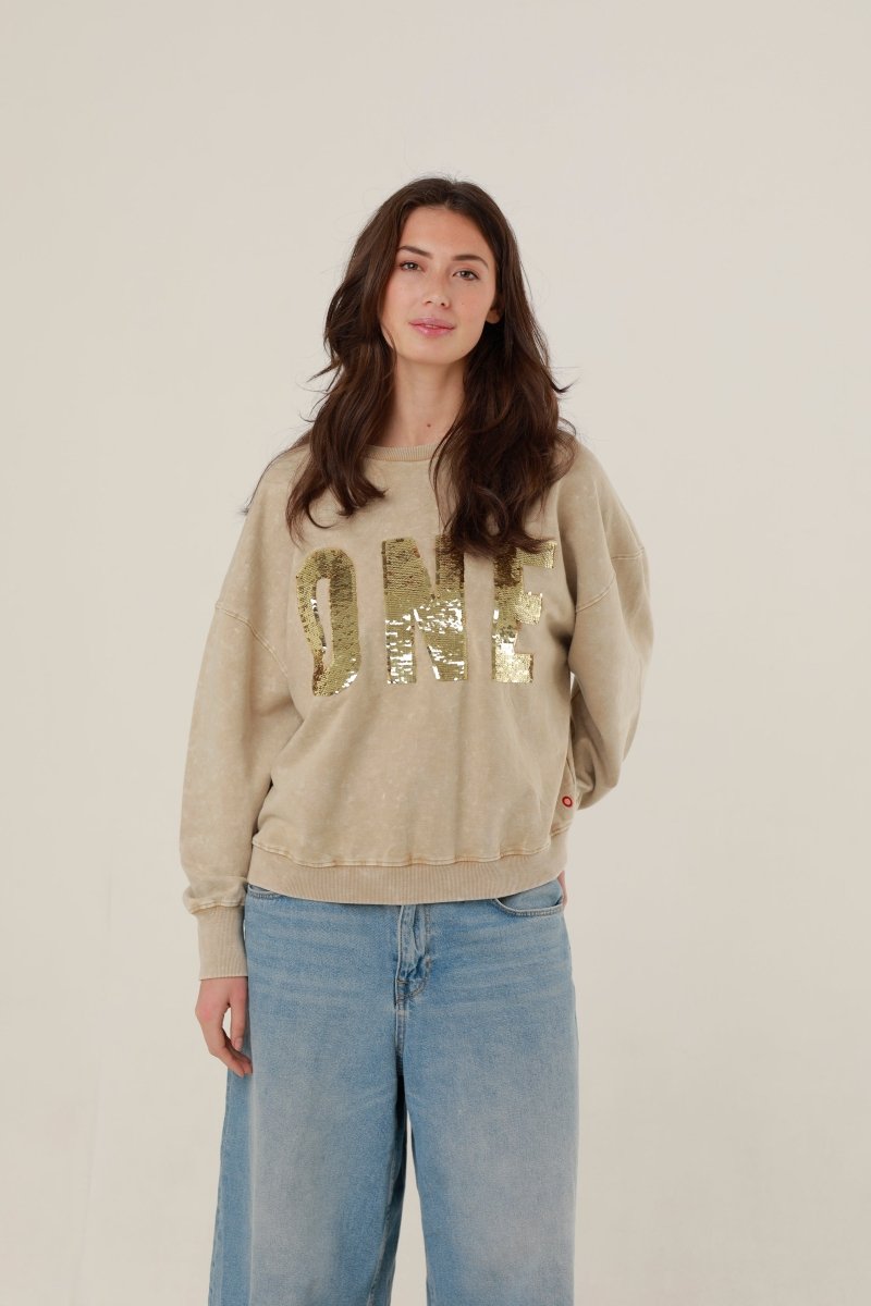 SWEAT ALAN SAND XS/S - ONE TEE