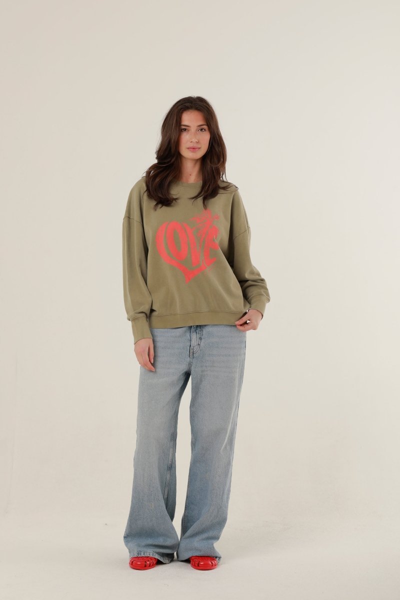 SWEAT ANNA KAKI XS/S - ONE TEE