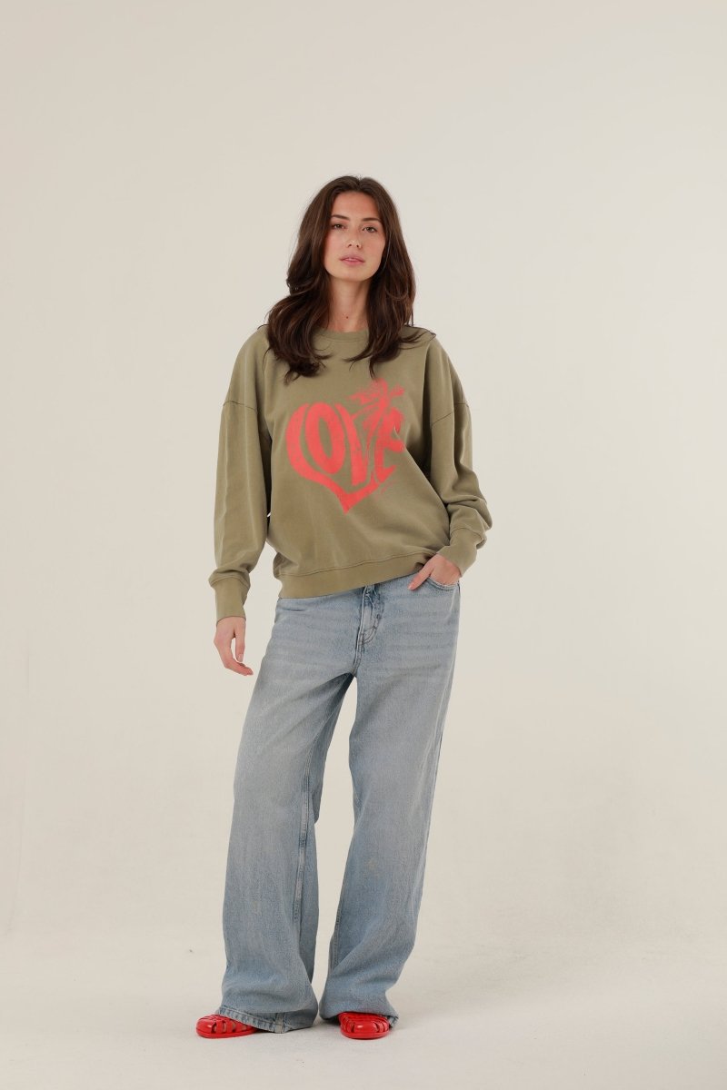 SWEAT ANNA KAKI XS/S - ONE TEE