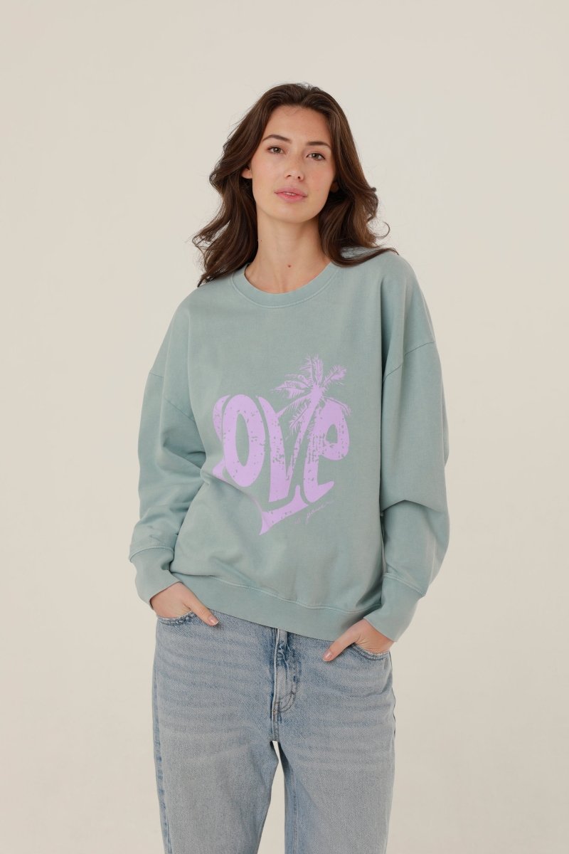 SWEAT ANNA STONE BLUE XS/S - ONE TEE
