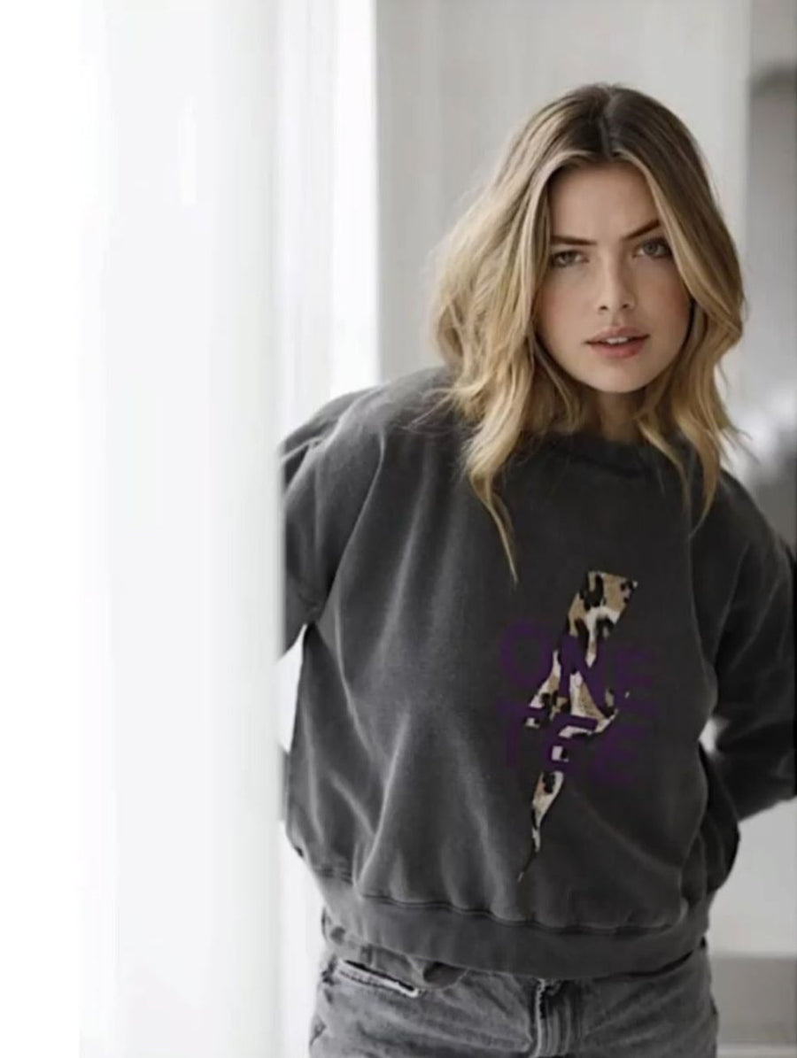 SWEAT AVA LEO LEO CARBONE XS - ONE TEE