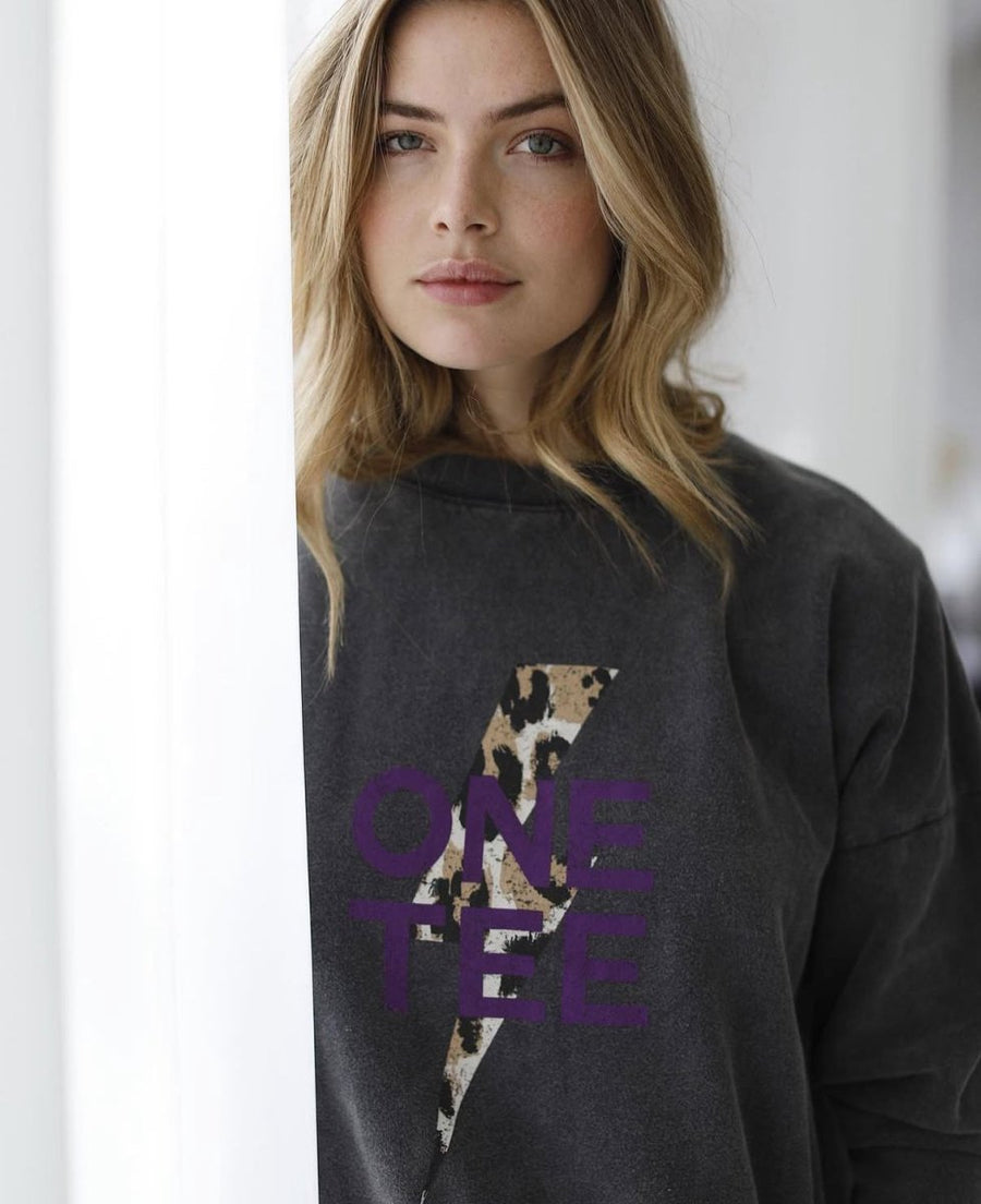 SWEAT AVA LEO LEO CARBONE XS - ONE TEE