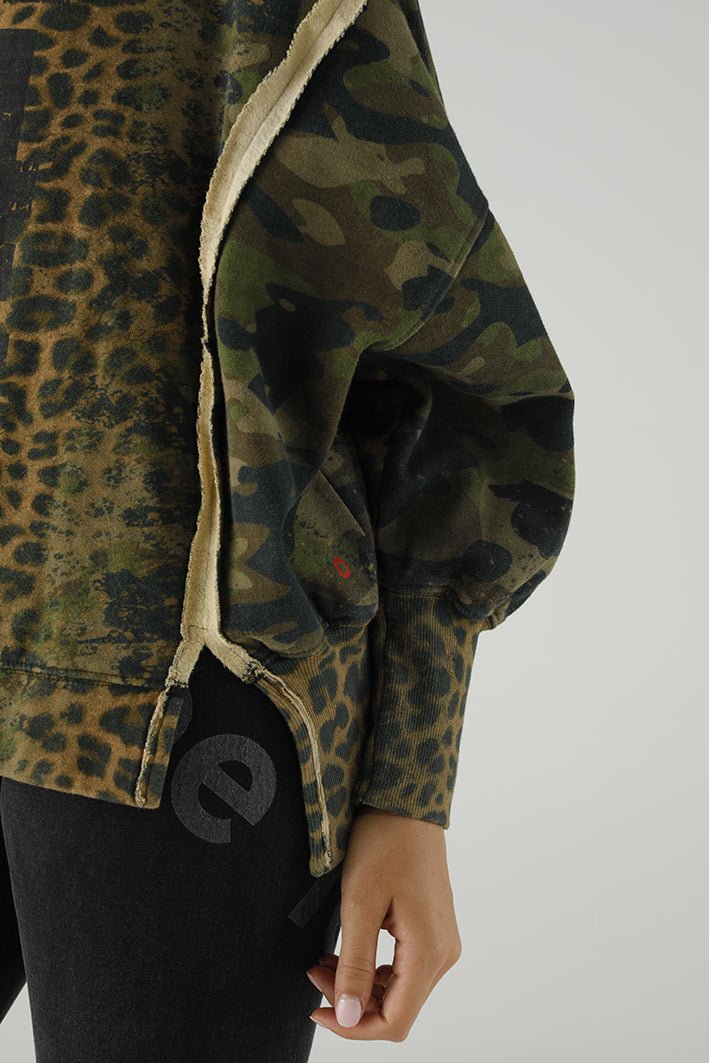 SWEAT BROOKE LEOPARD XS/S LEO CAMO - ONE TEE