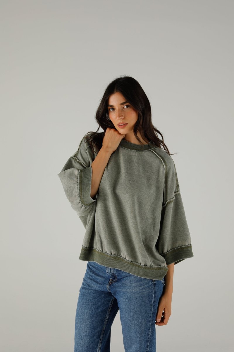 SWEAT DAKOTA KHAKI XS/S KAKI - ONE TEE