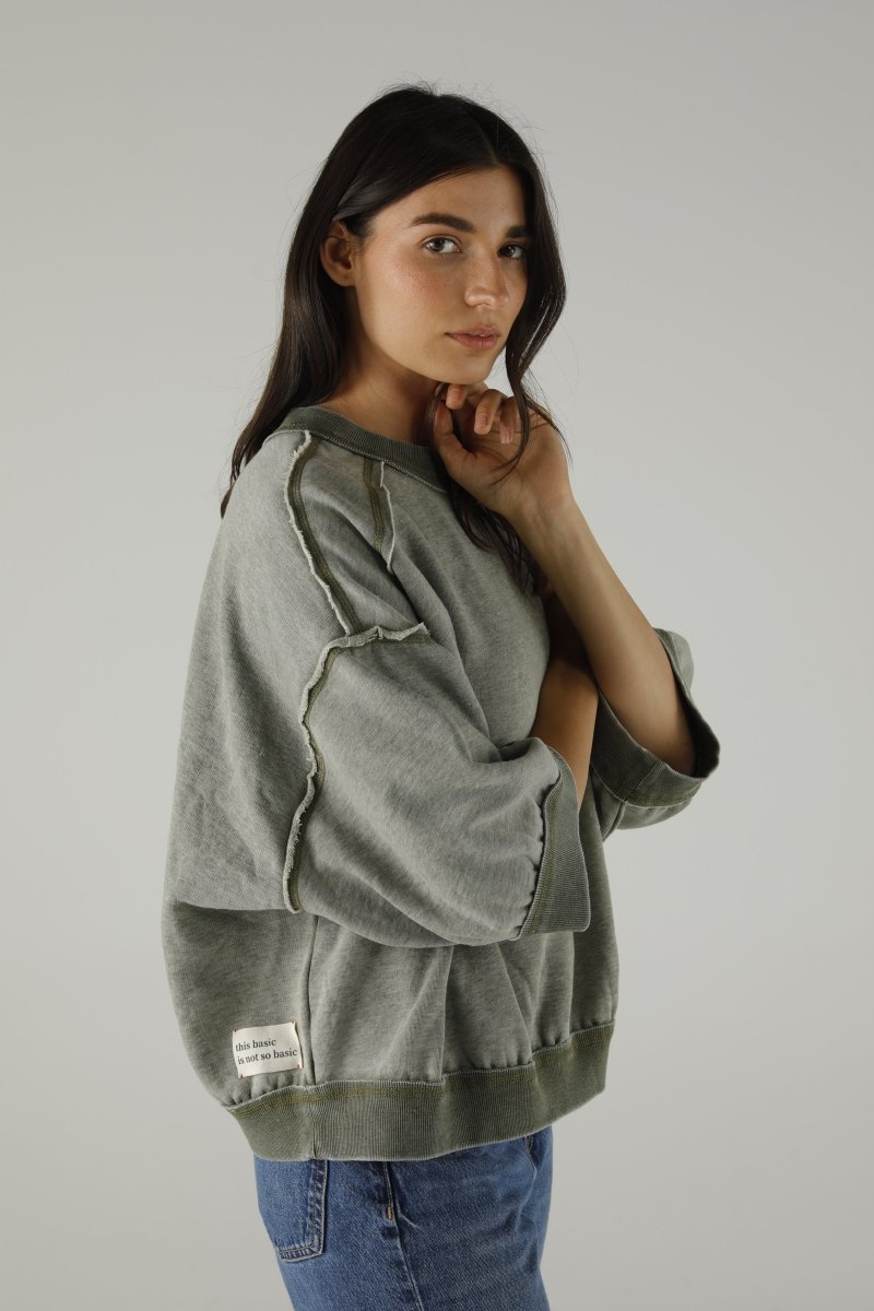 SWEAT DAKOTA KHAKI XS/S KAKI - ONE TEE