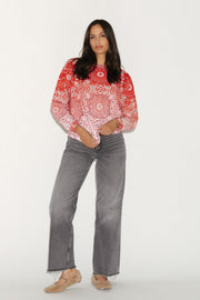 SWEAT IRIS RED S/M - ONE TEE