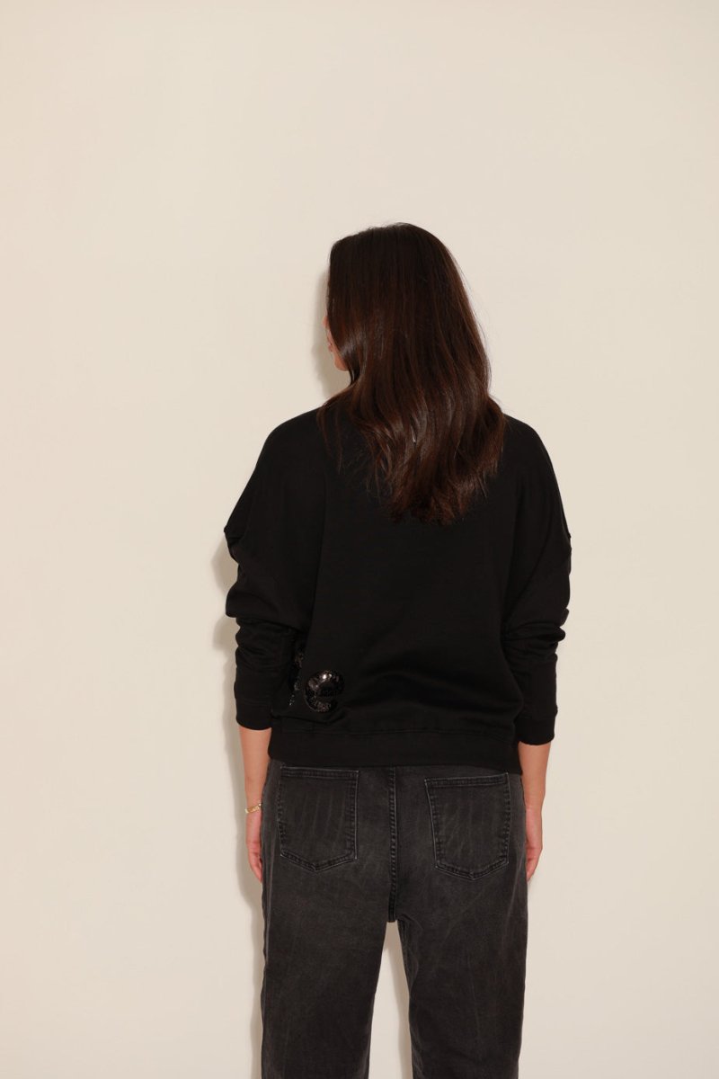SWEAT JOY BLACK / SEQUIN NOIR S/M - ONE TEE