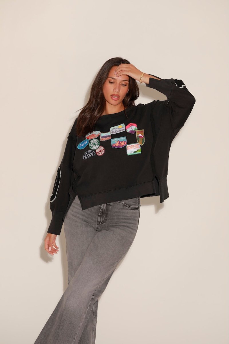 SWEAT OLYMPE BLACK S/M - ONE TEE